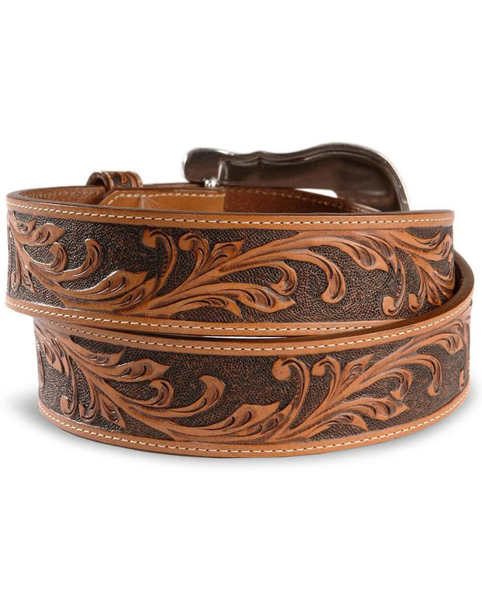 Tony Lama Western Mens Belt Leather Rustic Ostrich Made In The USA Tan C42525 
